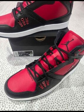 Jordan Men’s High-Top Sneakers - Black & Red